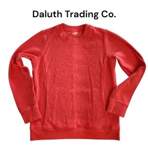 Duluth Trading Co Sweater Womens Small Orange Long Sleeve Heavy Warm Outdoor